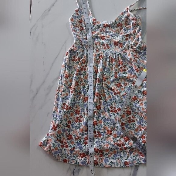 Bershka Floral Mini Dress Cottagecore Summer Chic Soft Girl Aesthetic Y2K Vibe - Picture 6 of 8